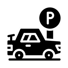 parking glyph icon