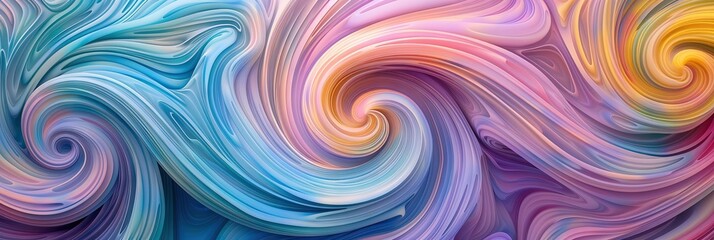 Obraz premium pastel paint swirl