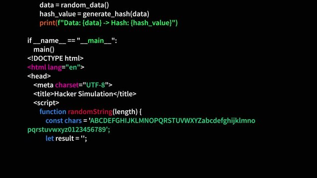 demo programming code  scroll technology information abstract background with transparent 