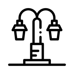 streetlight line icon