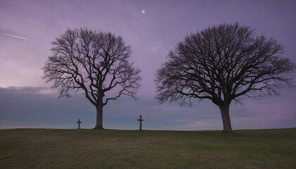 Ethereal Twilight Silhouette: A Surreal Meditation on Ash Wednesday
