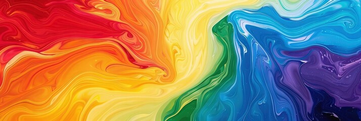 colorful rainbow spectrum paint swirl