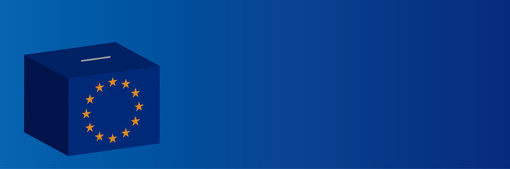 Motif for the European elections on 9 June 2024 with copy space. Vector illustration.