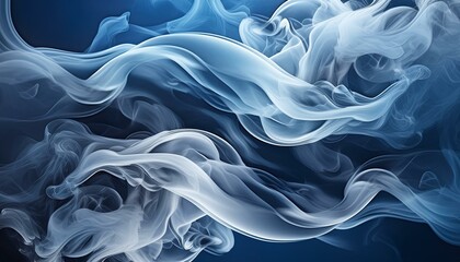 Obraz premium dark blue background with grey smoke