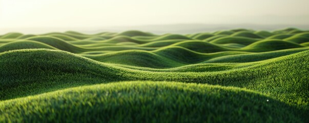Abstract background of green fields. - Powered by Adobe