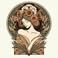 Beautiful women wearing rose crowns