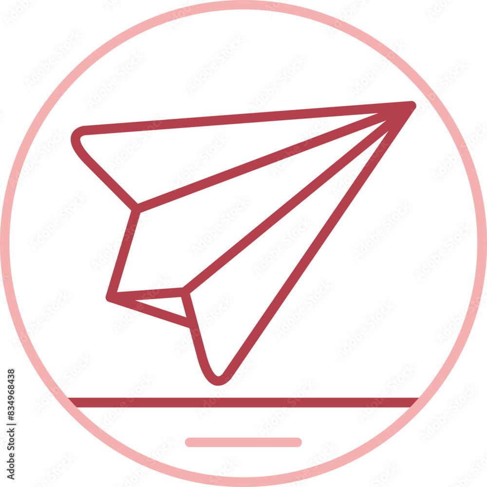 Sticker paper plane icon