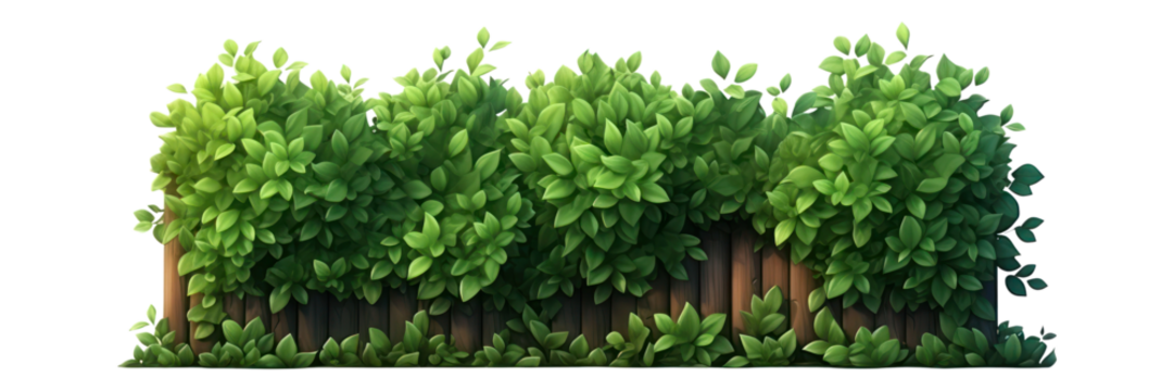 PNG Hedge plant green fence