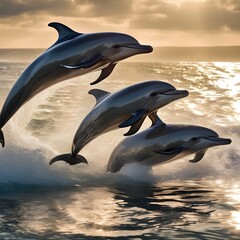 Aquatic Acrobatics: Dolphins' Playful Moments in the Ocean