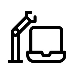 robotic line icon
