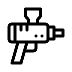 spray gun line icon