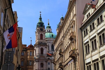 Obraz premium Mostecka street in Mala Strana district in Prague