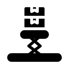 hydraulic jack glyph icon
