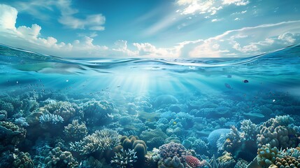 Create stunning visuals to showcase the role of healthy oceans in regulating the global climate and inspire sustainable actions to protect marine biodiversity