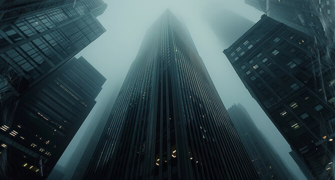 From the ground level, the skyscrapers like silent sentinels, their cold, impersonal facades serving as a stark reminder of the soulless nature. Generative AI.