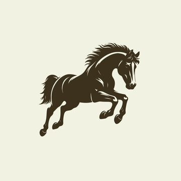 recommend clip art: silhouette stencil of horse running jump