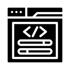 code optimisation glyph icon