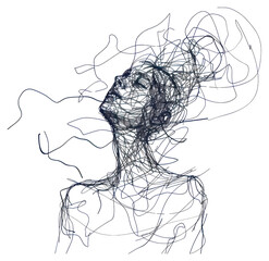 PNG Mental illness drawing illustrated outdoors.