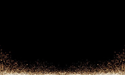 Round Gold Glitter Background
