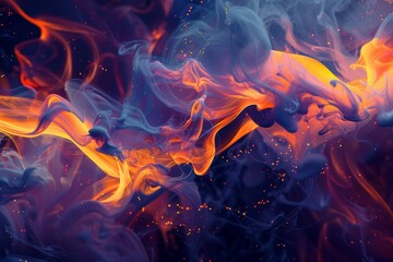 Fototapeta premium Fiery Abstract Art Convergence: Dynamic Light and Energy Flow