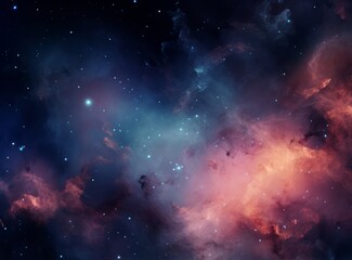 Fototapeta premium A majestic and colorful galaxy with swirling clouds and bright stars in the vast expanse of space.