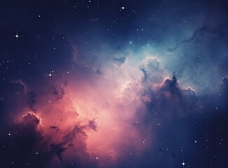 Fototapeta premium A majestic and colorful galaxy with swirling clouds and bright stars in the vast expanse of space.