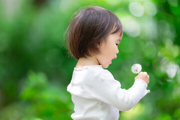 子供・女の子・たんぽぽ