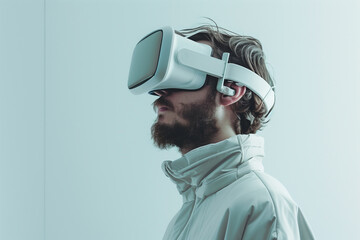 Technology immersing into life creative illustration