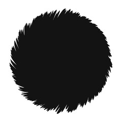 Create minimalist art with a black circle as the main focus, clean design, bold contrast
