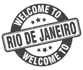 Welcome to Rio De Janeiro stamp. Rio De Janeiro round sign
