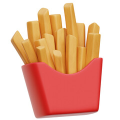 French Fries 3d Illustration