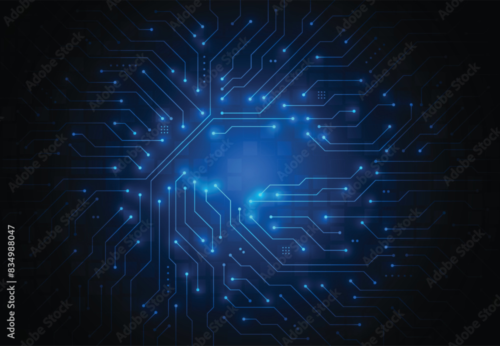 Poster abstract background with technology circuit board texture. artificial intelligence electronic board.