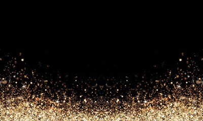 Round Gold Glitter Background