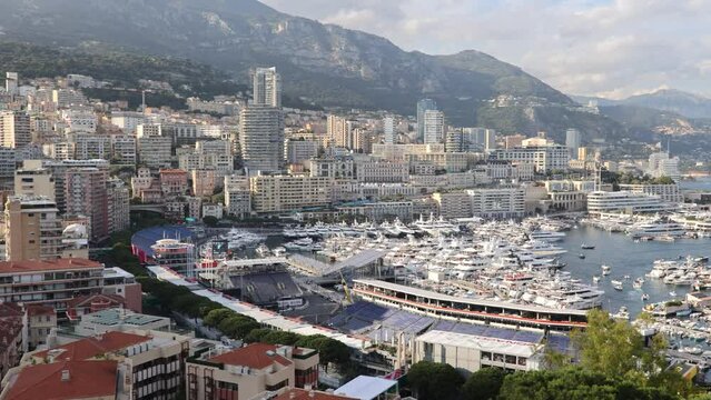 People on the streets in Monaco Monte Carlo, summertime
