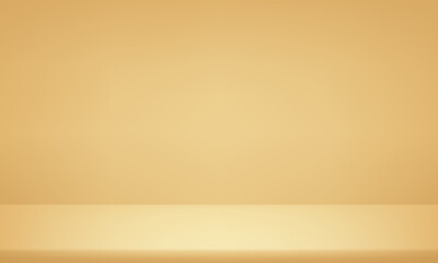 Pastel yellow studio room background. Yellow background vector 3d with podium. Empty room with light effect. Space for selling products on the website. Business backdrop. Vector illustration.