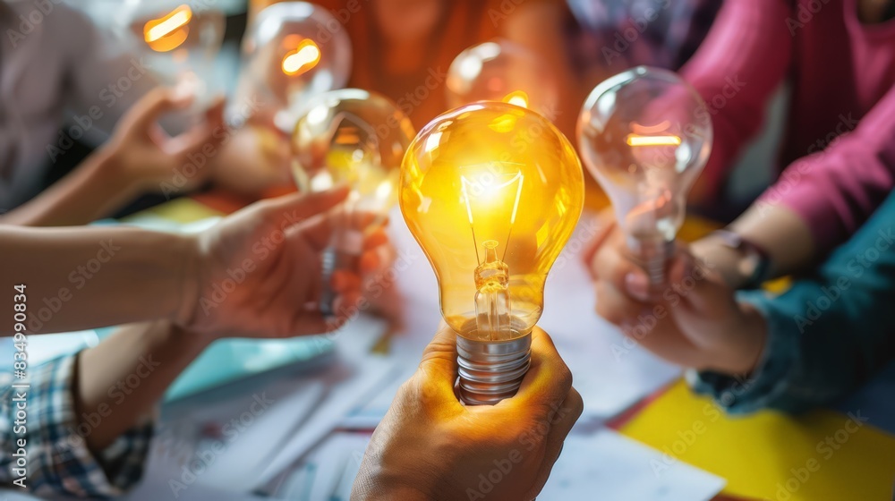 Poster create a visual guide to fostering a culture of innovation within an organization. include strategie