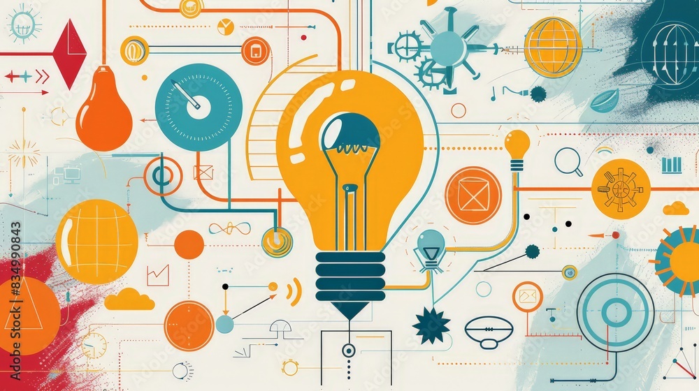 Poster create a visual guide to fostering a culture of innovation within an organization. include strategie