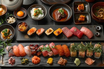 Kaiseki - An elaborate multi-course meal featuring seasonal and beautifully presented dishes. 