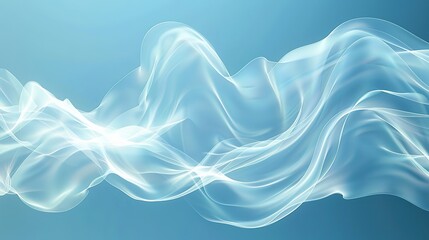 Abstract 3D Rendered Illustration of Electric Wave Design on Blue Background with Futuristic Elements