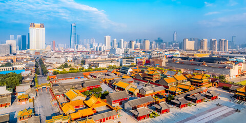 Aerial Photography of Scenery of the Forbidden City and Urban Skyline in Shenyang, Liaoning, China