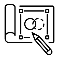 Visually appealing line icon of prototype