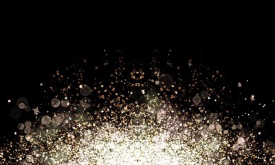 Round Gold Glitter Background