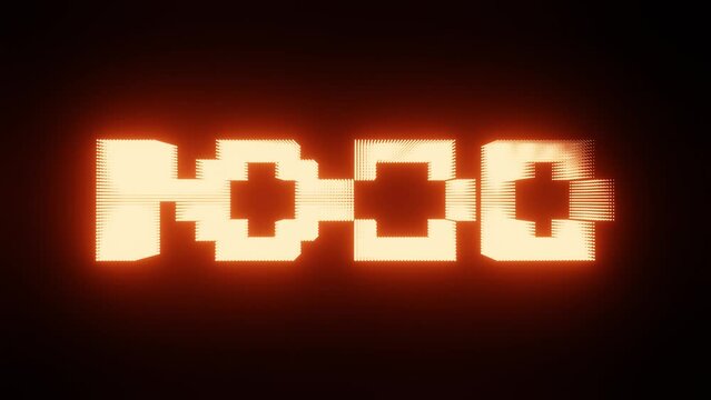 Abstract Glowing Text FOOD: Fiery Digital Typography