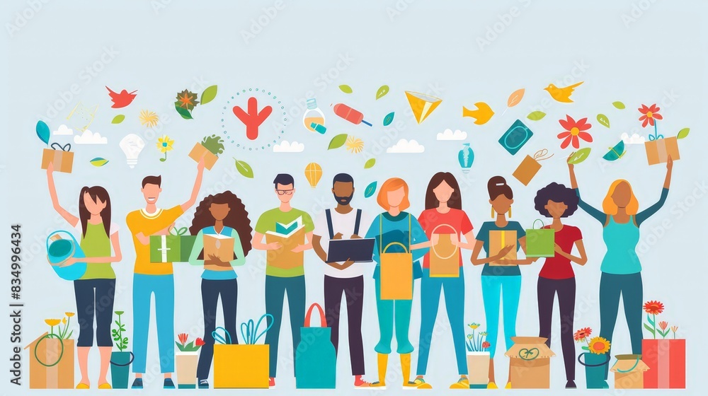 Poster create an infographic on the role of volunteerism and community service in making a positive differe