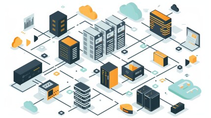Obraz premium Design a visual representation of data warehousing concepts. Explain the architecture, components, and benefits of using data warehouses.