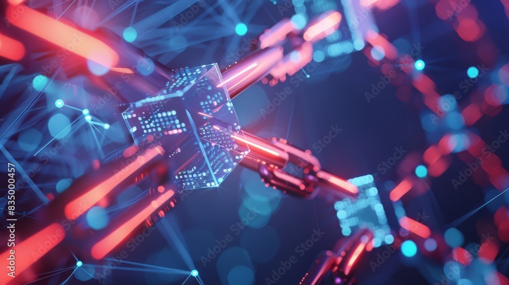 Poster design a visual representation of the integration of blockchain in the metaverse. explain how blockc