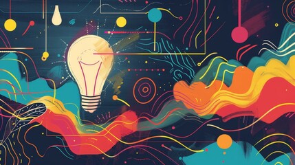 Design a visual representation of the innovation mindset. Include key attributes such as curiosity, resilience, and openness to new ideas, and tips for cultivating this mindset.