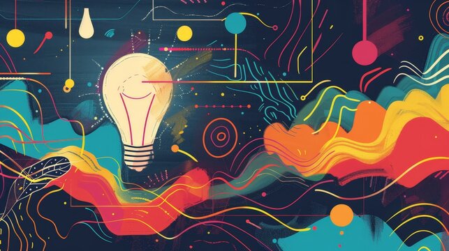 Design a visual representation of the innovation mindset. Include key attributes such as curiosity, resilience, and openness to new ideas, and tips for cultivating this mindset.