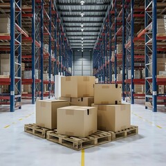 Set of wooden pallet for warehouse - 1