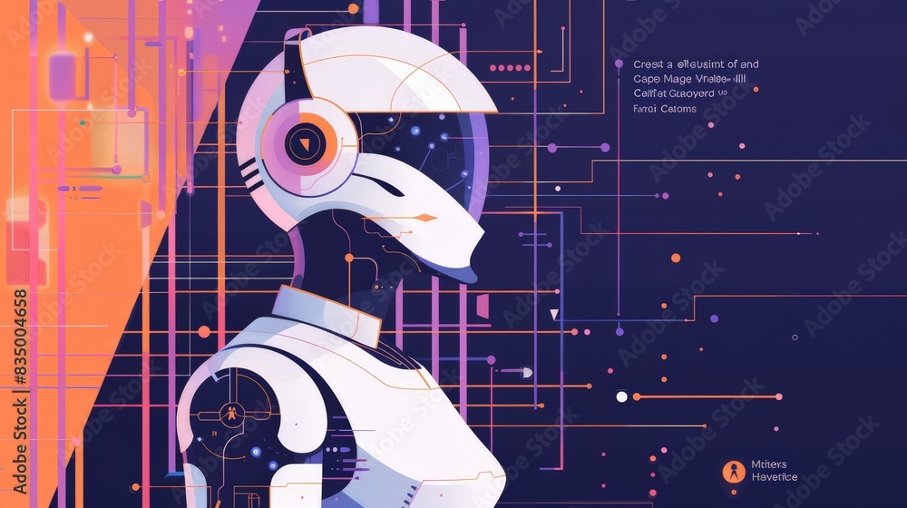 Poster design an infographic on the societal impact of ai. discuss both positive effects like increased eff